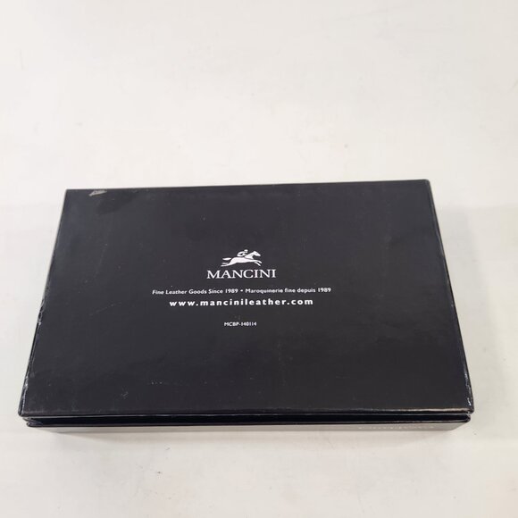 Mancini Casablanca Red Leather RFID Wallet NEW w/ Box - Picture 13 of 15